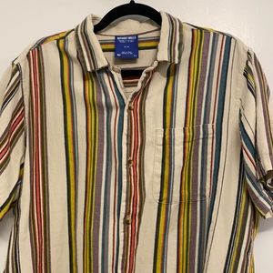 Shirt sleeve stripped button down